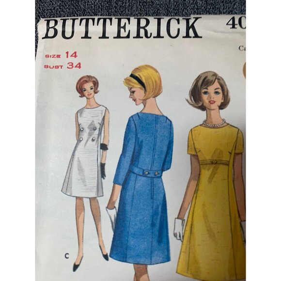 Butterick Misses Dress Sewing Pattern sz 14 4076 - uncut - Picture 4 of 9
